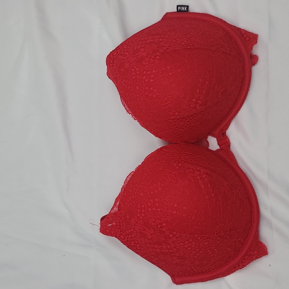 36DD | Victoria's Secret | Lace Super Pushup | Red